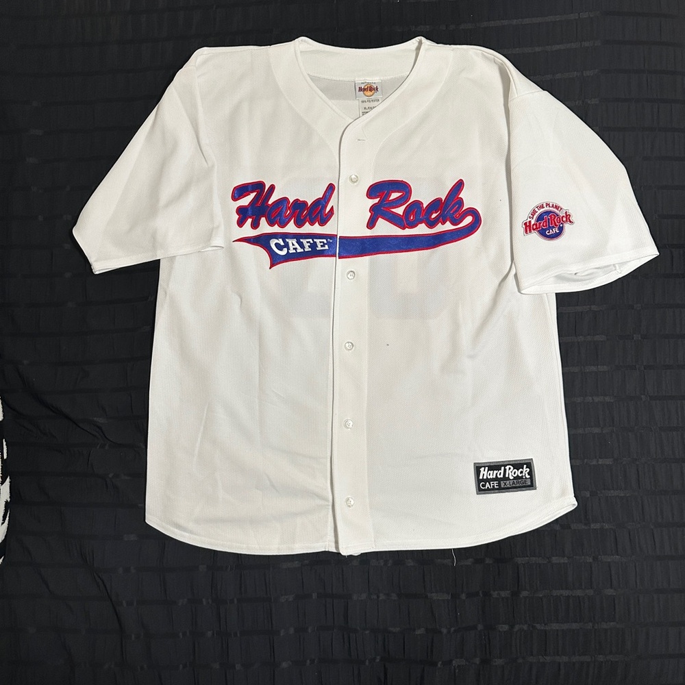 Hard Rock Cafe White Baseball Jersey